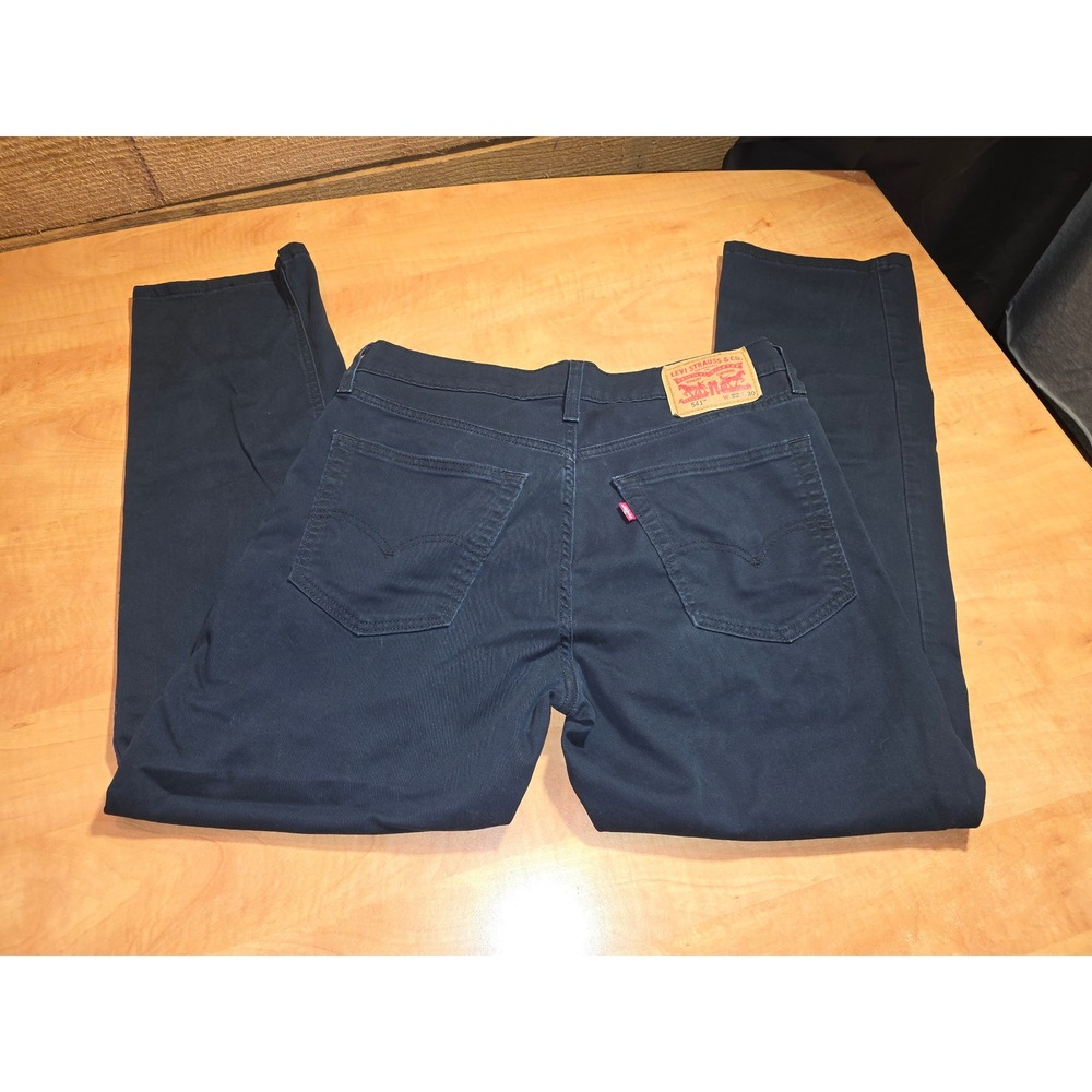 Levis 541 Athletic Taper‎ Black Chino Pants Mens 32x30 Cotton Stretch